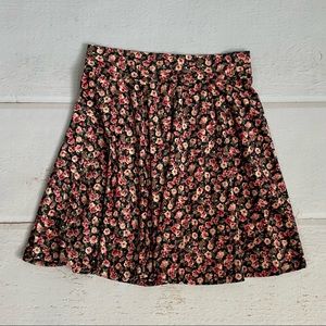 Get this fall staple now! Velvet floral Hollister skater skirt